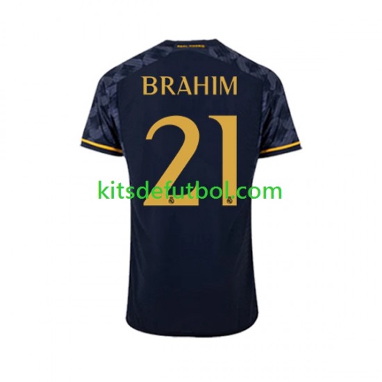 Real Madrid Brahim Diaz 21 Hombre Camiseta de visitante 2023-2024 Manga Corta
