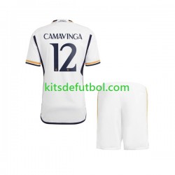 Equipación completa Niño Real Madrid Camavinga 12 Camiseta de local 2023-2024 Manga Corta