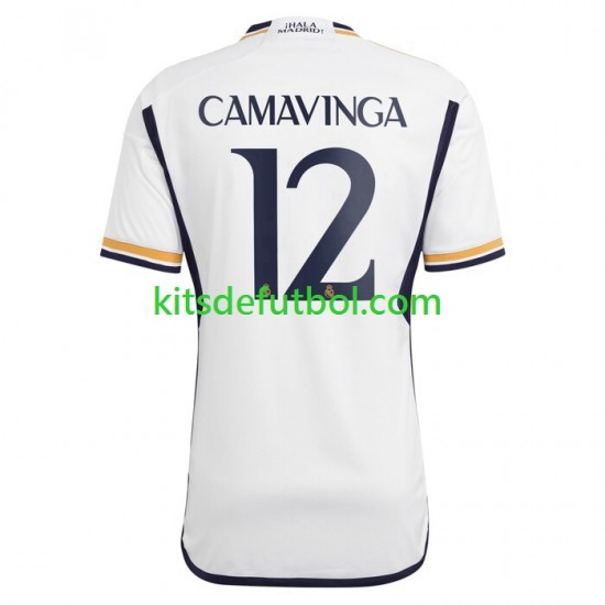 Real Madrid Camavinga 12 Hombre Camiseta de local 2023-2024 Manga Corta