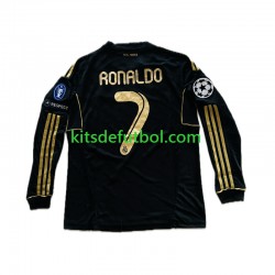 Real Madrid Cristiano Ronaldo 7 2011-2012 Hombre Camiseta de visitante Manga Larga