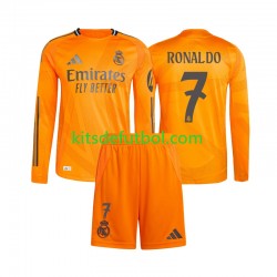 Equipación completa Niño Real Madrid Cristiano Ronaldo 7 Camiseta de visitante 2024-2025 Manga Larga