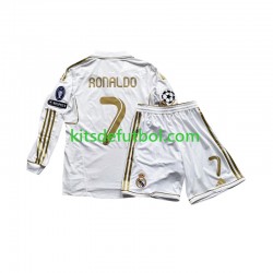 Equipación completa Niño Real Madrid Cristiano Ronaldo 7 2011 Camiseta de local Manga Larga