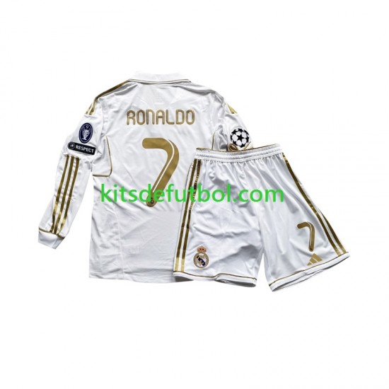 Equipación completa Niño Real Madrid Cristiano Ronaldo 7 2011 Camiseta de local Manga Larga Equipación completa Niño Real Madrid Cristiano Ronaldo 7 2011 Camiseta de local Manga Larga