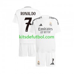 Equipación completa Niño Real Madrid Cristiano Ronaldo 7 Camiseta de local 2024-2025 Manga Corta