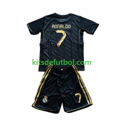 Equipación completa Niño Real Madrid Cristiano Ronaldo 7 Retro 2011-2012 Camiseta de visitante Manga Corta