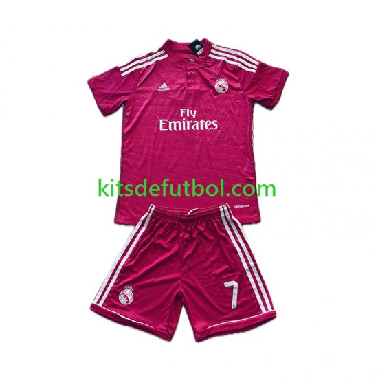Equipación completa Niño Real Madrid Cristiano Ronaldo 7 Retro 2014-2015 Camiseta de visitante Manga Corta