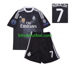 Equipación completa Niño Real Madrid Cristiano Ronaldo 7 Retro 2014 Camiseta alternativa Manga Corta