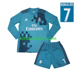 Equipación completa Niño Real Madrid Cristiano Ronaldo 7 Retro 2017 Camiseta alternativa Manga Larga