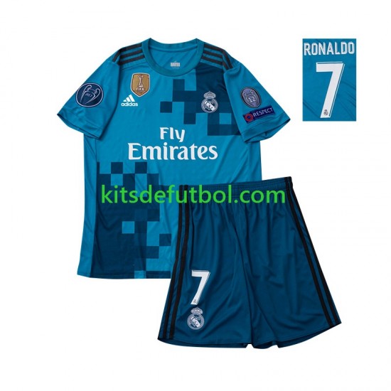 Equipación completa Niño Real Madrid Cristiano Ronaldo 7 Retro 2017 Camiseta alternativa Manga Corta