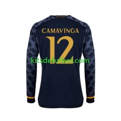 Real Madrid EDUARDO CAMAVINGA 12 Hombre Camiseta de visitante 2023-2024 Manga Larga