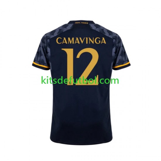 Real Madrid EDUARDO CAMAVINGA 12 Hombre Camiseta de visitante 2023-2024 Manga Corta
