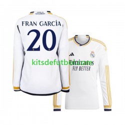 Real Madrid Fran Garcia 20 Hombre Camiseta de local 2023-2024 Manga Larga