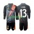 Equipación completa Niño Real Madrid Portero Andriy Lunin 13 Camiseta Negro de visitante 2024-2025 Manga Larga