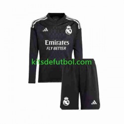 Equipación completa Niño Real Madrid Portero Camiseta de visitante 2023-2024 Manga Larga