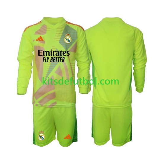 Equipación completa Niño Real Madrid Portero Camiseta Cuarta 2024-2025 Manga Larga