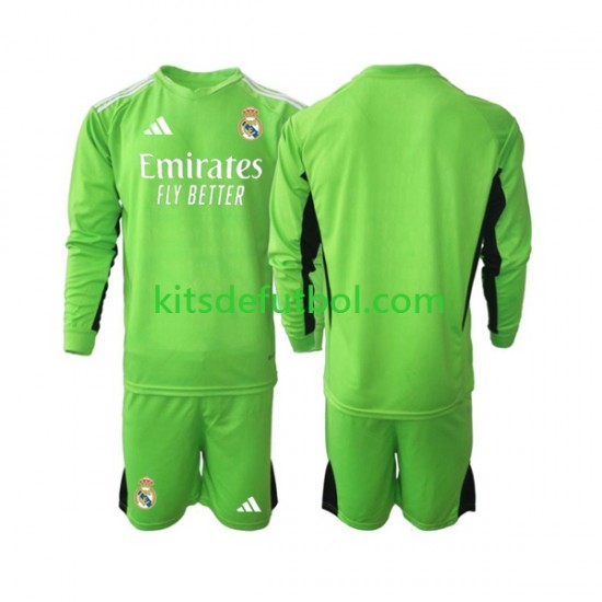 Equipación completa Niño Real Madrid Portero Camiseta de local 2023-2024 Manga Larga