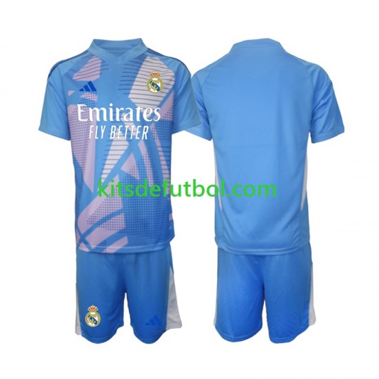 Equipación completa Niño Real Madrid Portero Camiseta de local 2024-2025 Manga Corta