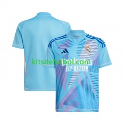 Real Madrid Portero Hombre Camiseta Azul de local 2024-2025 Manga Corta