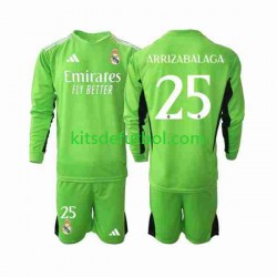 Equipación completa Niño Real Madrid Portero Kepa Arrizabalaga 25 Camiseta de local 2023-2024 Manga Larga
