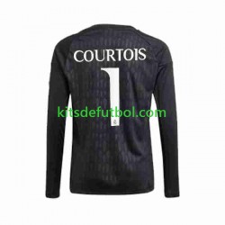 Real Madrid Portero Thibaut Courtois 1 Hombre Camiseta de visitante 2023-2024 Manga Larga