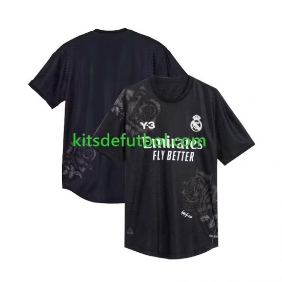 Real Madrid Portero Y-3 Hombre Camiseta Negro Cuarta 2023-2024 Manga Corta