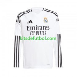 Real Madrid Hombre Camiseta Blanco de local 2024-2025 Manga Larga