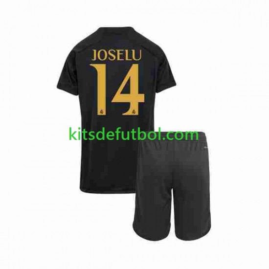 Equipación completa Niño Real Madrid Joselu 14 Camiseta alternativa 2023-2024 Manga Corta
