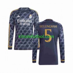 Real Madrid Jude Bellingham 5 Hombre Camiseta de visitante 2023-2024 Manga Larga