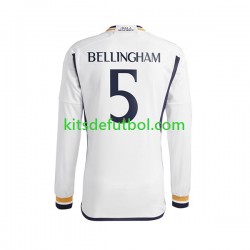 Real Madrid Jude Bellingham 5 Hombre Camiseta de local 2023-2024 Manga Larga