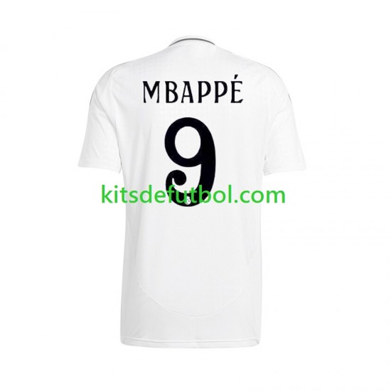 Real Madrid Kylian Mbappe 9 Hombre Camiseta de local 2024-2025 Manga Corta