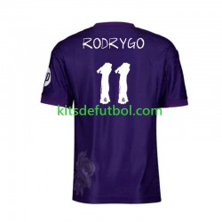 Real Madrid RODRYGO 11 Y-3 Hombre Camiseta Púrpura Cuarta 2023-2024 Manga Corta