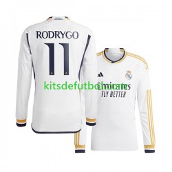 Real Madrid Rodrygo Goes 11 Hombre Camiseta de local 2023-2024 Manga Larga
