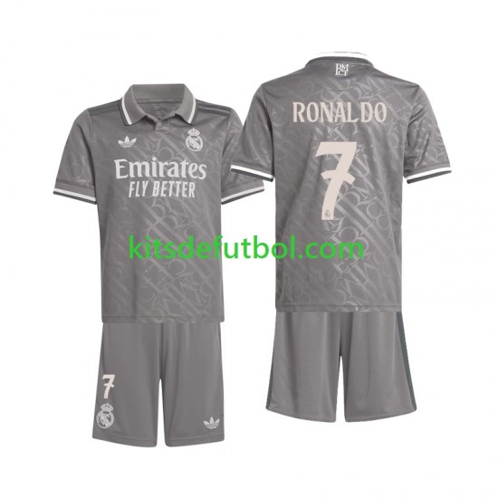 Equipación completa Niño Real Madrid Ronaldo 7 Camiseta alternativa 2024-2025 Manga Corta