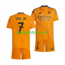 Equipación completa Niño Real Madrid VINI JR 7 Camiseta de visitante 2024-2025 Manga Corta