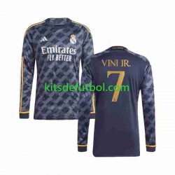Real Madrid Vini Jr 7 Hombre Camiseta de visitante 2023-2024 Manga Larga