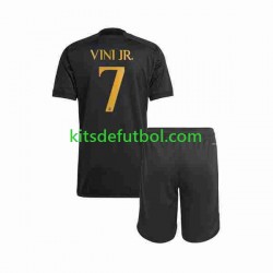 Equipación completa Niño Real Madrid Vini Jr 7 Camiseta alternativa 2023-2024 Manga Corta