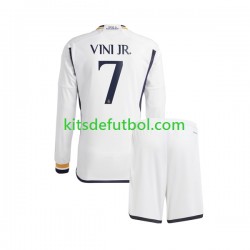 Equipación completa Niño Real Madrid Vinicius Junior 7 Camiseta de local 2023-2024 Manga Larga