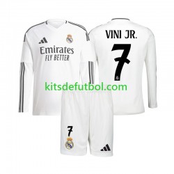 Equipación completa Niño Real Madrid Vinicius Junior 7 Camiseta de local 2024-2025 Manga Larga