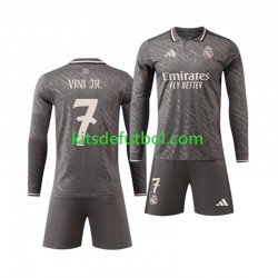 Equipación completa Niño Real Madrid Vinicius Junior 7 Camiseta alternativa 2024-2025 Manga Larga