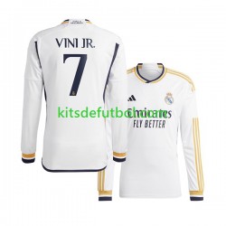 Real Madrid Vinicius Junior 7 Hombre Camiseta de local 2023-2024 Manga Larga