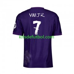 Real Madrid Vinicius Junior 7 Y-3 Hombre Camiseta Púrpura Cuarta 2023-2024 Manga Corta
