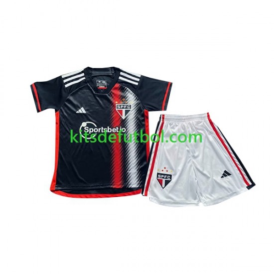 Equipación completa Niño Sao Paulo Camiseta alternativa 2023-2024 Manga Corta