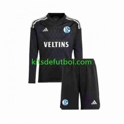 Equipación completa Niño Schalke 04 Portero Camiseta de visitante 2023-2024 Manga Larga