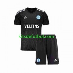 Equipación completa Niño Schalke 04 Portero Camiseta de visitante 2023-2024 Manga Corta