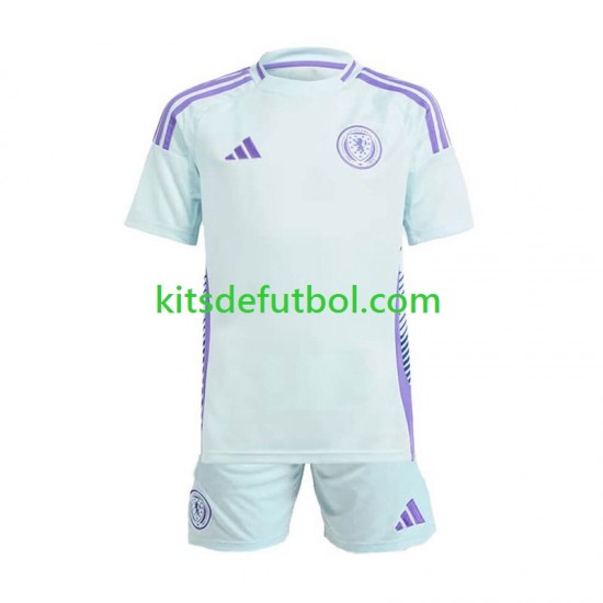 Equipación completa Niño Escocia Euro 2024 Camiseta de visitante Manga Corta