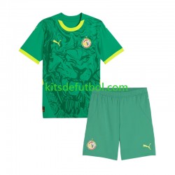 Equipación completa Niño Senegal 2025 Camiseta de visitante Manga Corta