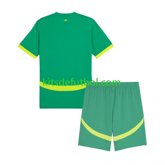 Equipación completa Niño Senegal 2025 Camiseta de visitante Manga Corta