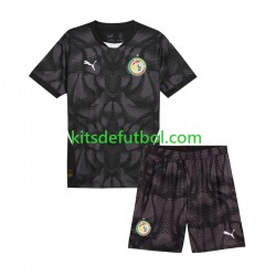 Equipación completa Niño Senegal Portero 2025 Camiseta de visitante Manga Corta