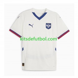 Serbia Hombre Camiseta de visitante 2024-2025 Manga Corta