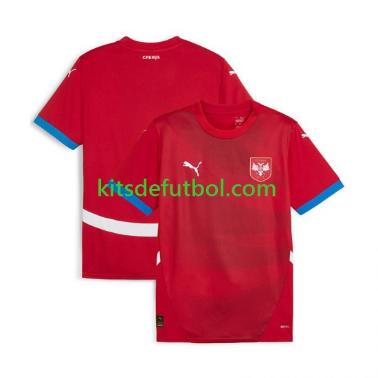 Serbia Euro 2024 Hombre Camiseta Rojo de local Manga Corta